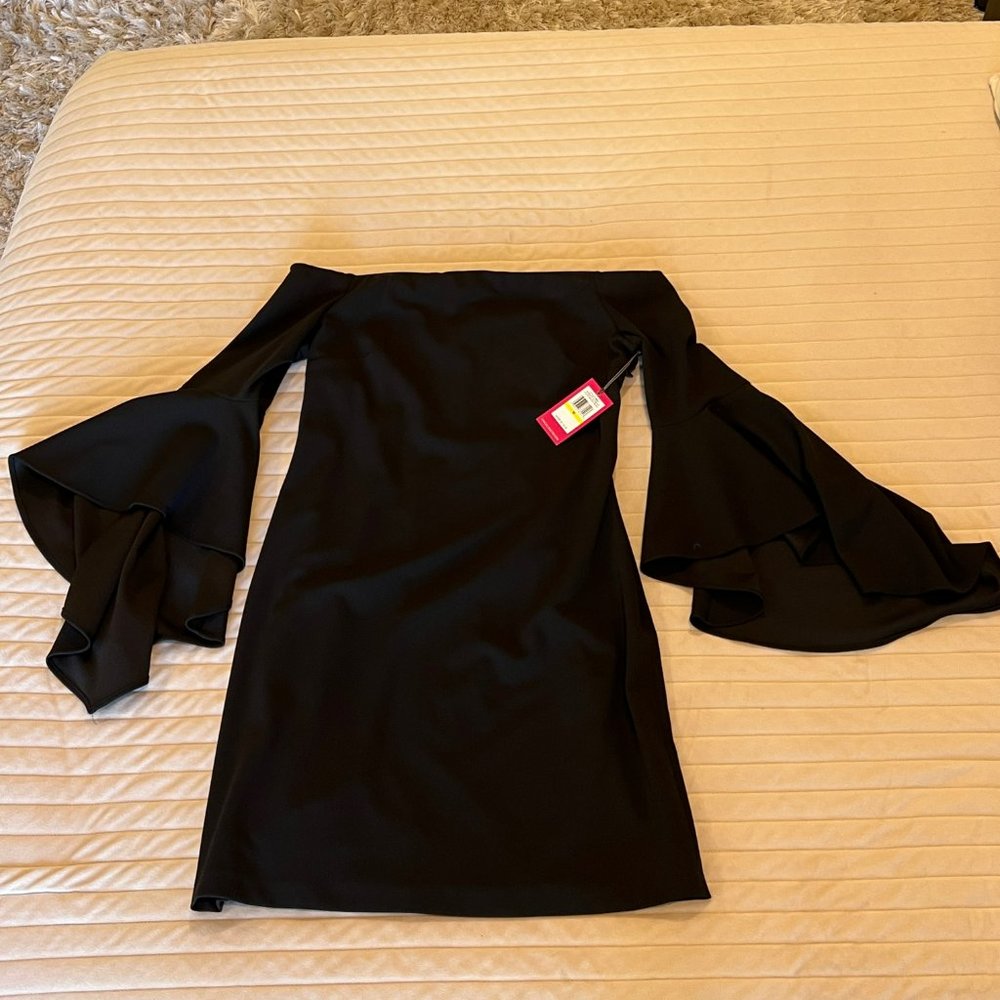 Brand New Off the Shoulder Black Vince Camuto Dress - Size M